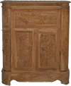 Asian Carved drinks & Glass Cabinet